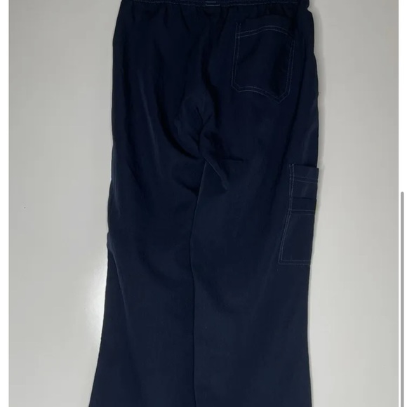 WonderWink 4-Stretch Navy Blue Drawstring Cargo Pants medium petite - Picture 5 of 6